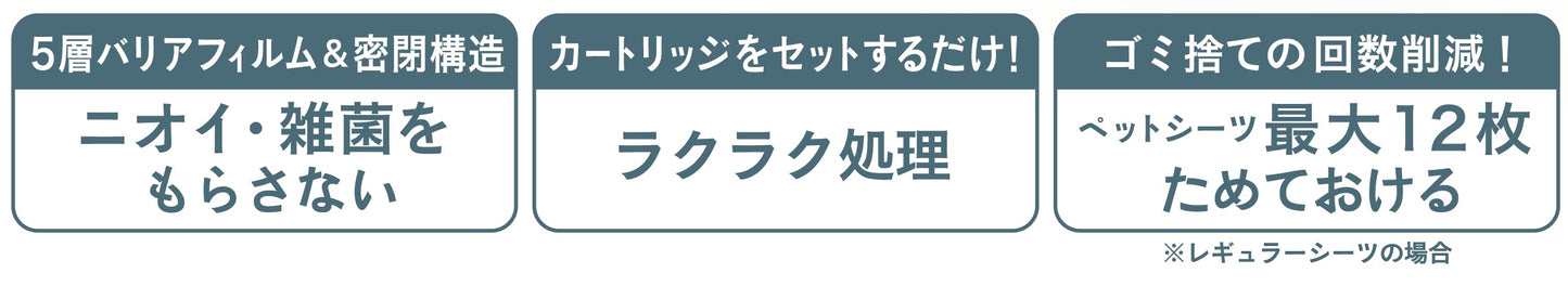 パッドロッカー (犬用防臭BOX)本体+取替カートリッジ3個パック