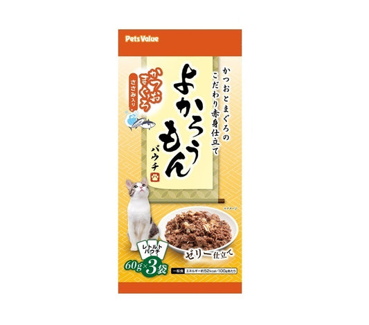 よかろうもん　パウチかつお・まぐろ ささみ入り