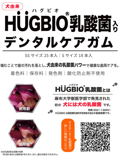 HÜGBIO乳酸菌入りデンタルケアガム SSサイズ 25本